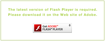 The latest version of Flash Player is required.Please download it on the Web site of Adobe. 